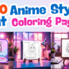 Anime coloring pages for adults