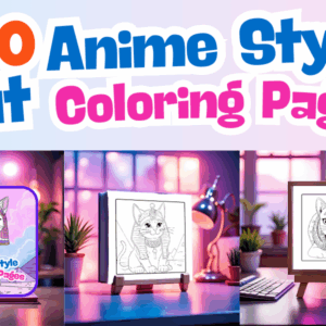 Anime coloring pages for adults